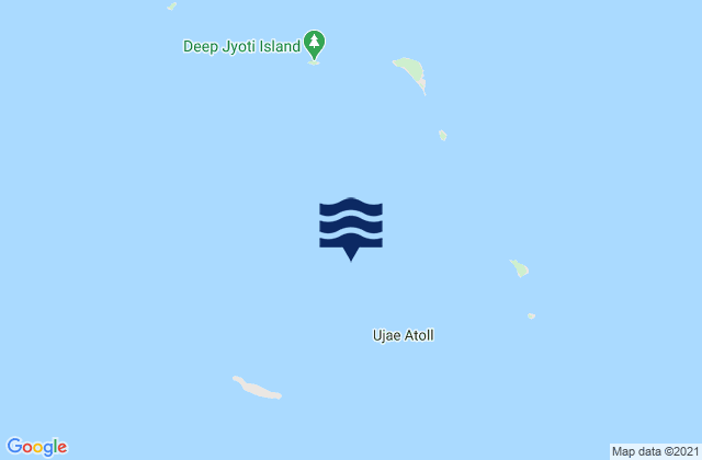 Ujae Atoll, Marshall Islandsの潮見表地図