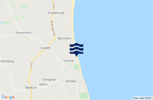 Ulrome, United Kingdomの潮見表地図