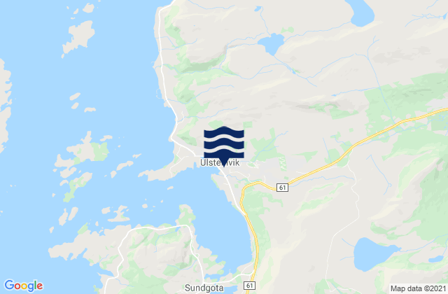 Ulstein, Norwayの潮見表地図