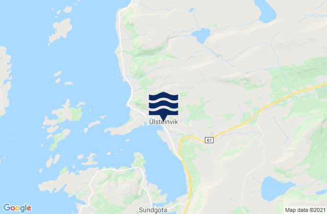 Ulsteinvik, Norwayの潮見表地図