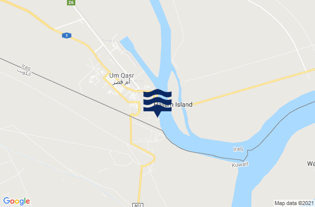 Um Qasr, Iraqの潮見表地図