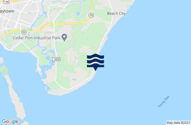 Umbrella Point Trinity Bay, United Statesの潮見表地図