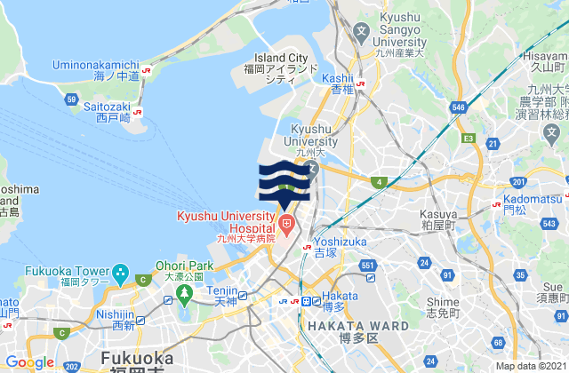 Umi, Japanの潮見表地図