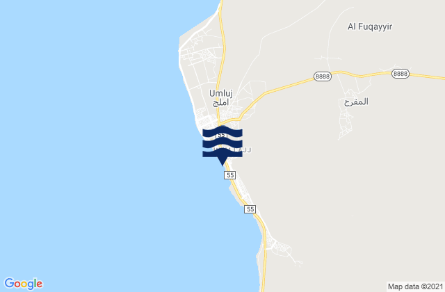 Umluj, Saudi Arabiaの潮見表地図