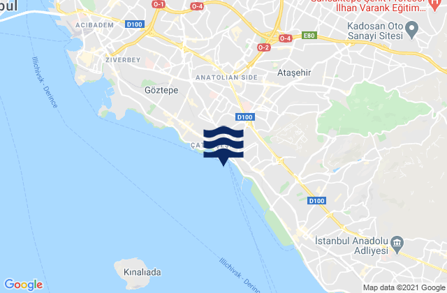 Umraniye, Turkeyの潮見表地図