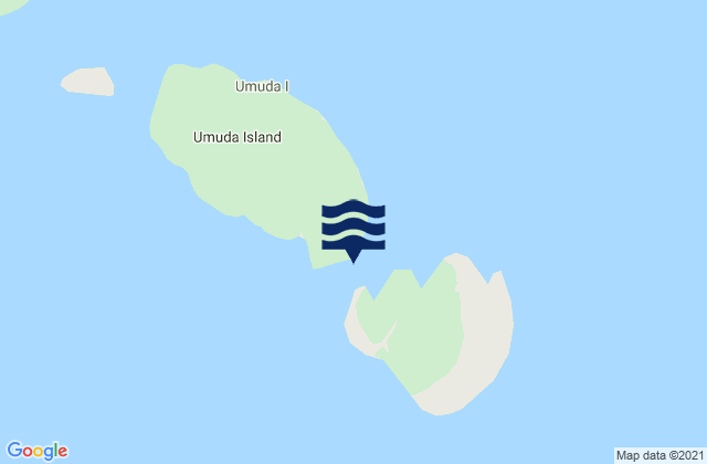 Umuda Island, Papua New Guineaの潮見表地図