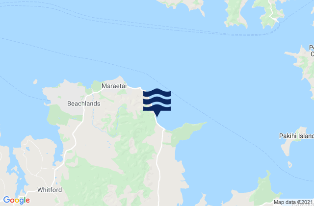 Umupuia Beach, New Zealandの潮見表地図