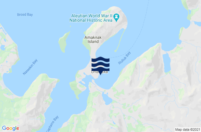 Unalaska (Dutch Harbor), United Statesの潮見表地図