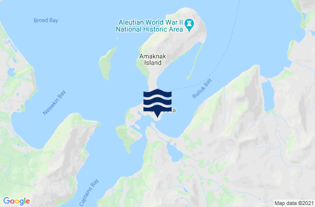 Unalaska, United Statesの潮見表地図