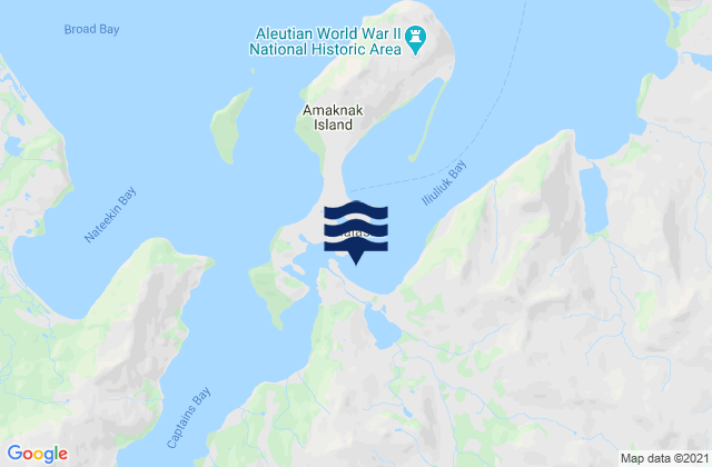Unalaska, United Statesの潮見表地図
