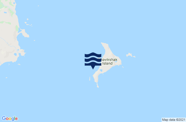 Unavikshak Island, United Statesの潮見表地図