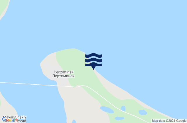 Unskaya Inlet, Russiaの潮見表地図