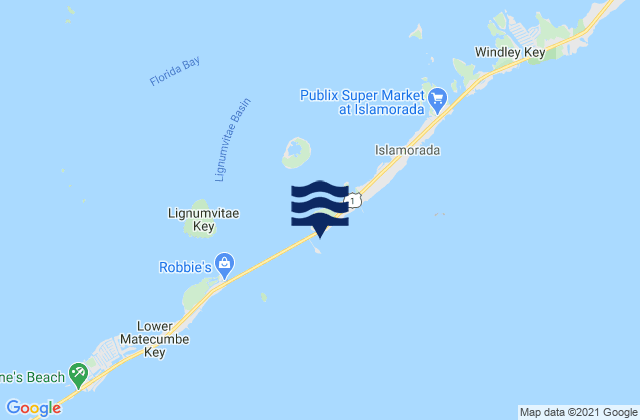 Upper Matecumbe Key (West End Hawk Channel), United Statesの潮見表地図