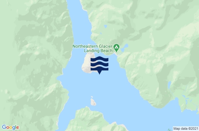 Upper Northwestern Fiord Harris Bay, United Statesの潮見表地図