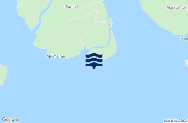 Uramu Island, Papua New Guineaの潮見表地図