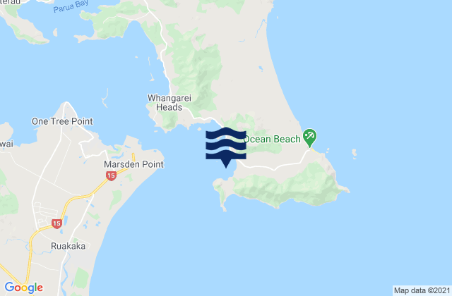 Urquharts Bay, New Zealandの潮見表地図