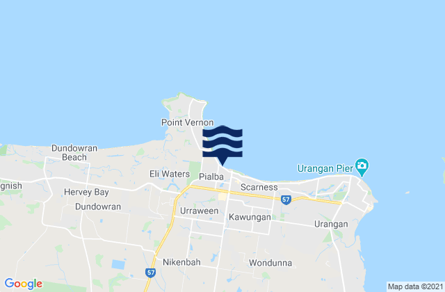 Urraween, Australiaの潮見表地図