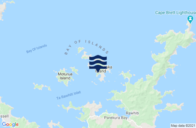 Urupukapuka Bay, New Zealandの潮見表地図