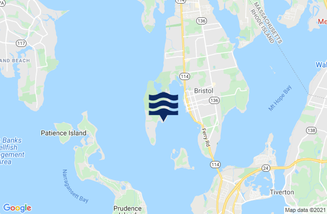 Usher Point, United Statesの潮見表地図