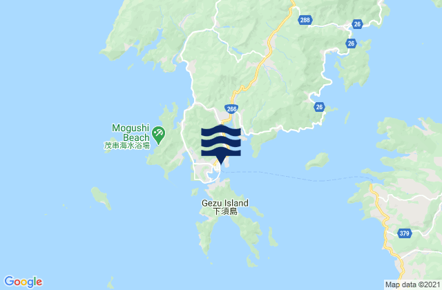 Ushibukamachi, Japanの潮見表地図