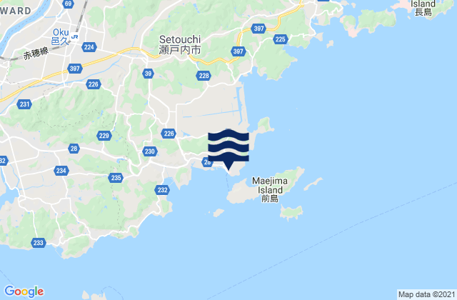 Usimado, Japanの潮見表地図