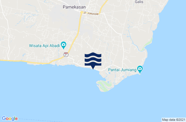 Utara, Indonesiaの潮見表地図