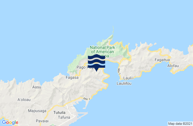 Utulei, American Samoaの潮見表地図