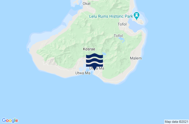 Utwe, Micronesiaの潮見表地図