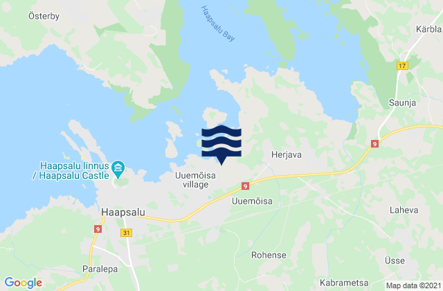 Uuemõisa, Estoniaの潮見表地図