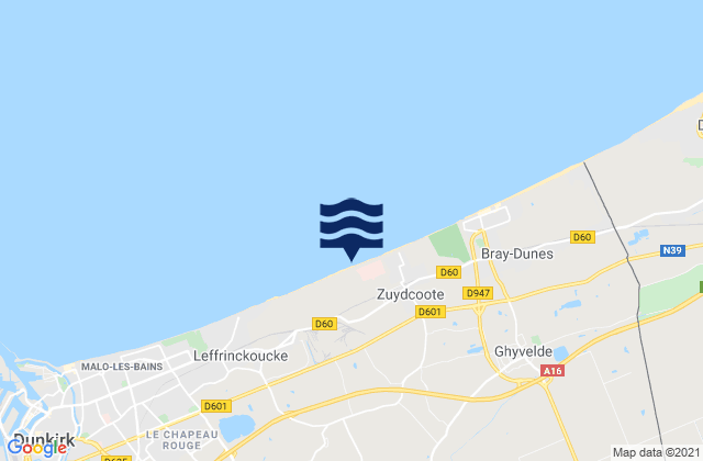 Uxem, Franceの潮見表地図
