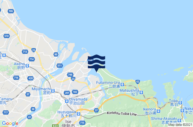 Uzi-Yamada, Japanの潮見表地図