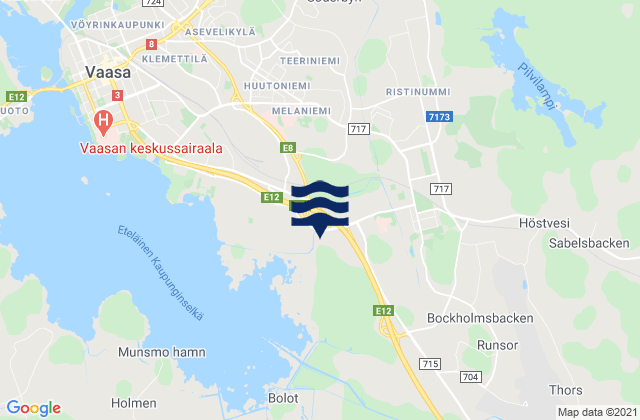 Vaasa, Finlandの潮見表地図