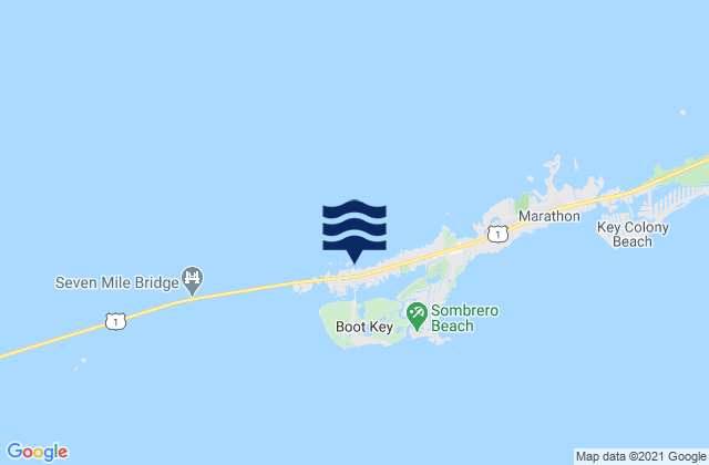 Vaca Key, United Statesの潮見表地図