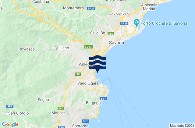Vado Ligure, Italyの潮見表地図