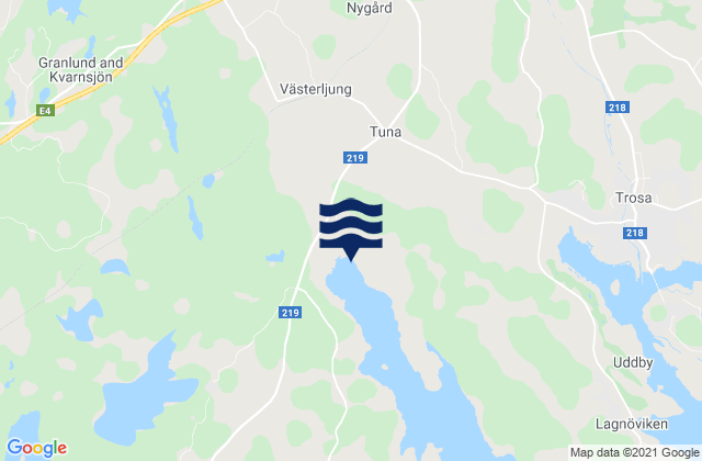 Vagnhärad, Swedenの潮見表地図