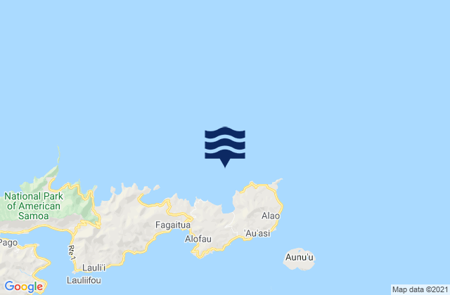 Vaifanua County, American Samoaの潮見表地図