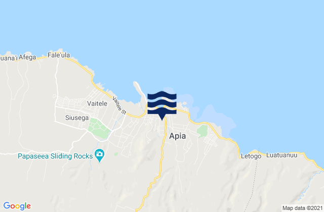 Vailima, Samoaの潮見表地図