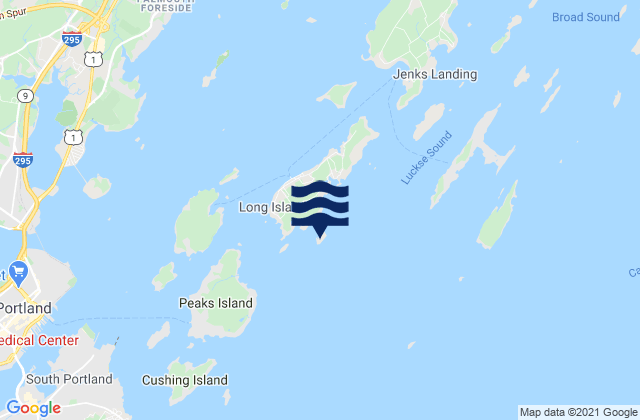 Vaill Island, United Statesの潮見表地図