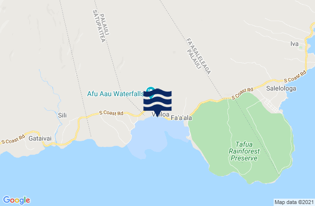 Vailoa, Samoaの潮見表地図