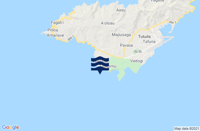 Vailoatai, American Samoaの潮見表地図