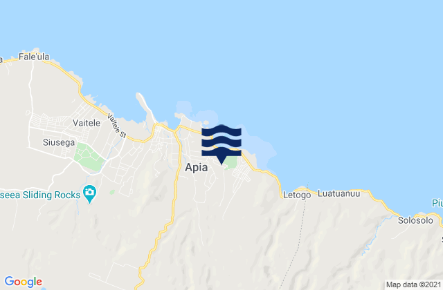 Vaimauga East, Samoaの潮見表地図