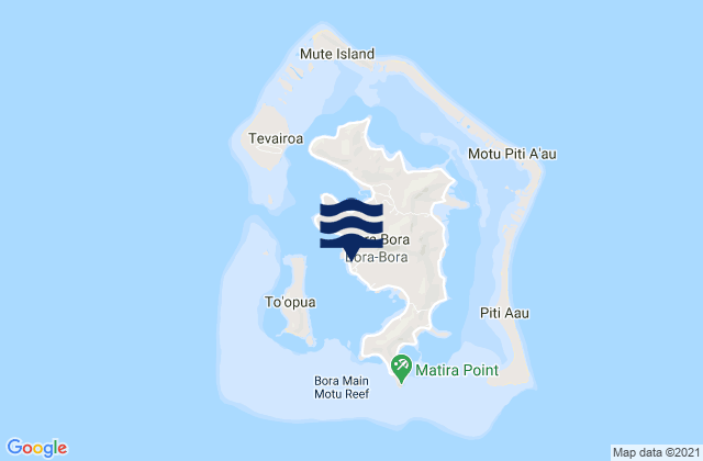 Vaitape, French Polynesiaの潮見表地図