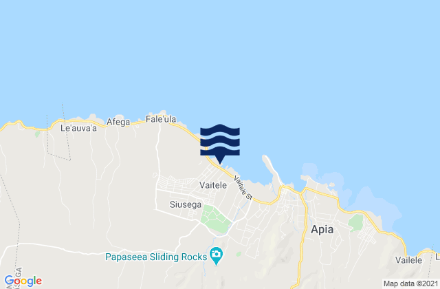 Vaitele, Samoaの潮見表地図