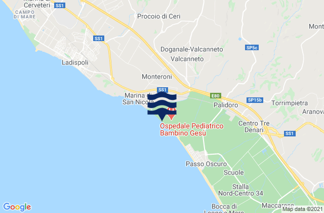 Valcanneto, Italyの潮見表地図