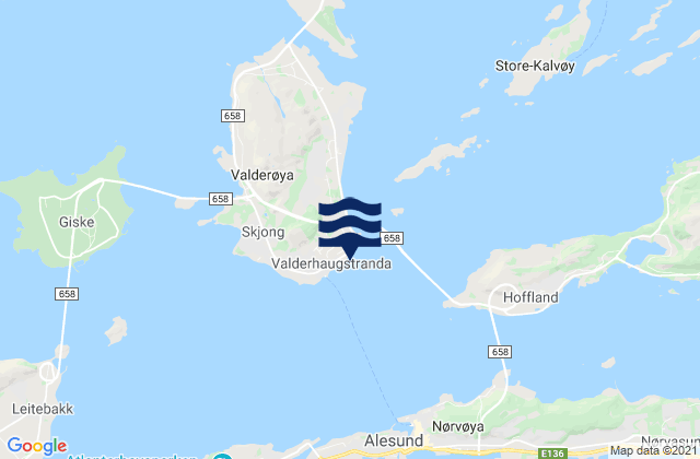 Valderøy, Norwayの潮見表地図