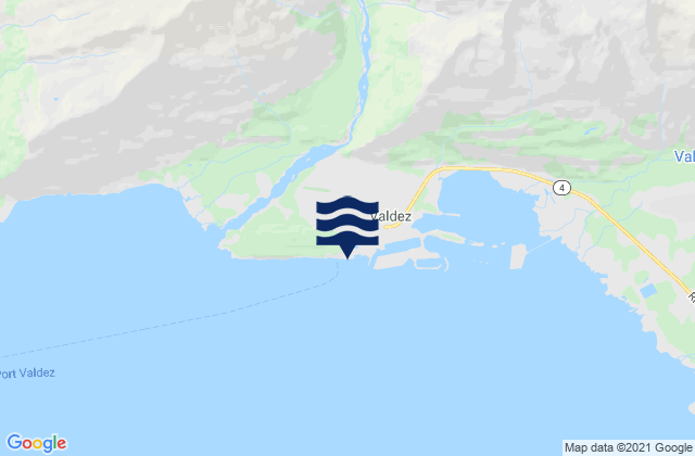 Valdez Port Valdez, United Statesの潮見表地図