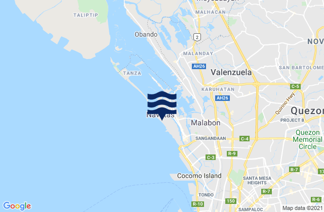 Valenzuela, Philippinesの潮見表地図