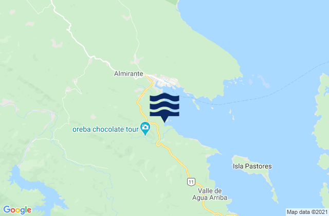 Valle del Risco, Panamaの潮見表地図