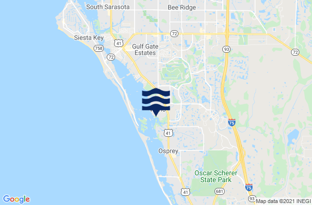 Vamo, United Statesの潮見表地図
