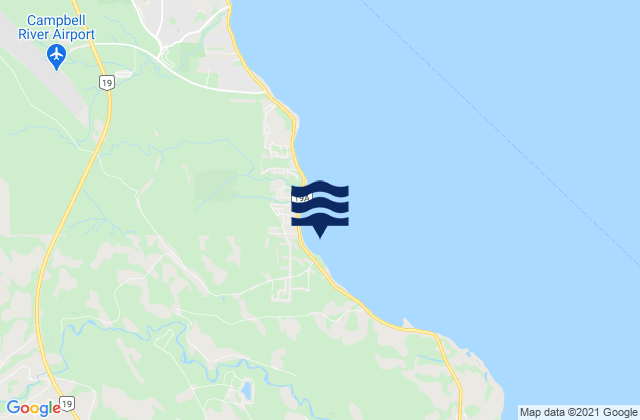 Vancouver Island, Canadaの潮見表地図